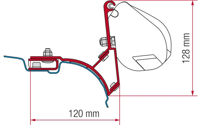 Fiamma Markisenadapter Kit VW T5/T6 Multivan Dachmontage