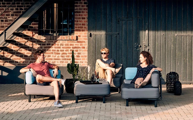 One Bar Element 2 Aufblasbarer Sessel / Sitzelement Light Grey / Red – Bild 5