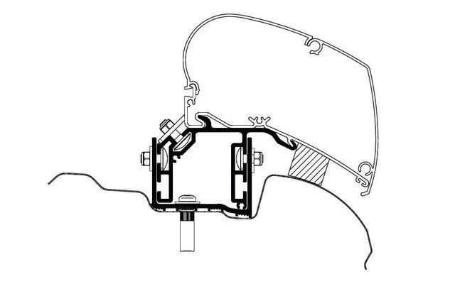 Thule Markisenadapter VW Crafter Ab Baujahr 2017 LHD (EU) – Bild 2