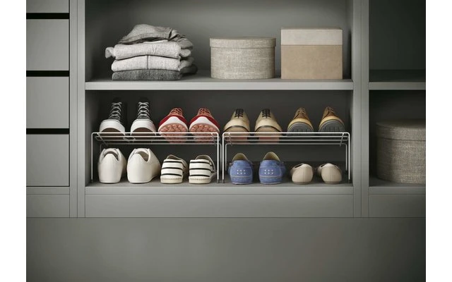 Metaltex Cipok-2 Schrankeinsatz Für Schuhe 2er Set Weiß – Bild 3