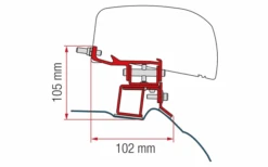 Fiamma Markisenadapter-Kit Mercedes V Class - Deep Black